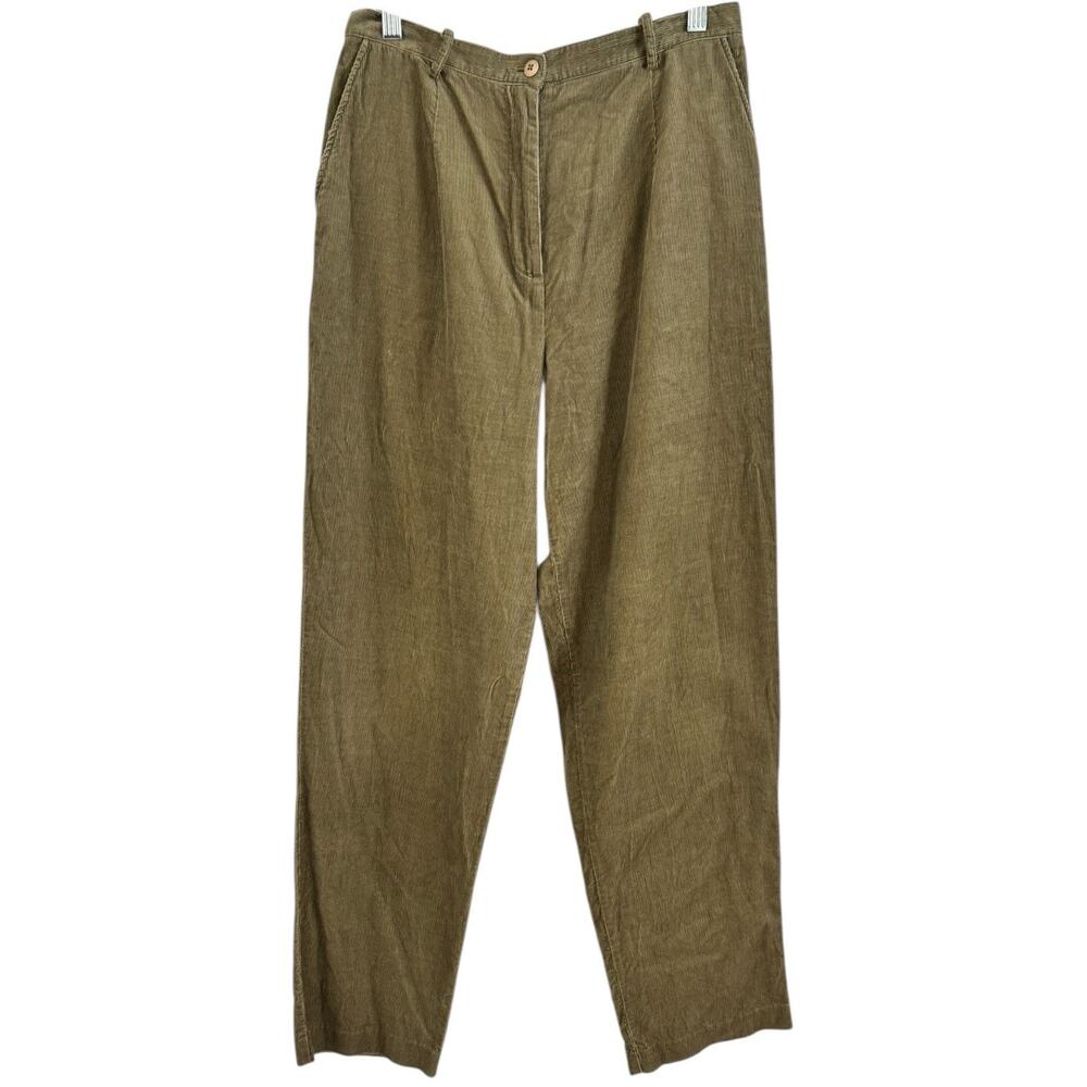 Pendleton Vintage Olive Green Straight Leg Corduroy High Rise Pants Women’s 10